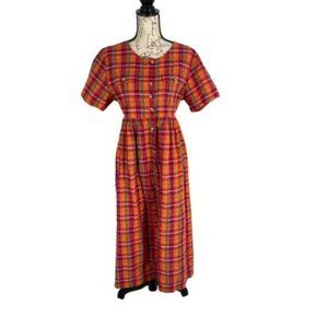 VTG Erika Classics Plaid Gingham Dress